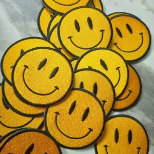 Smily Face Embroidered Patch